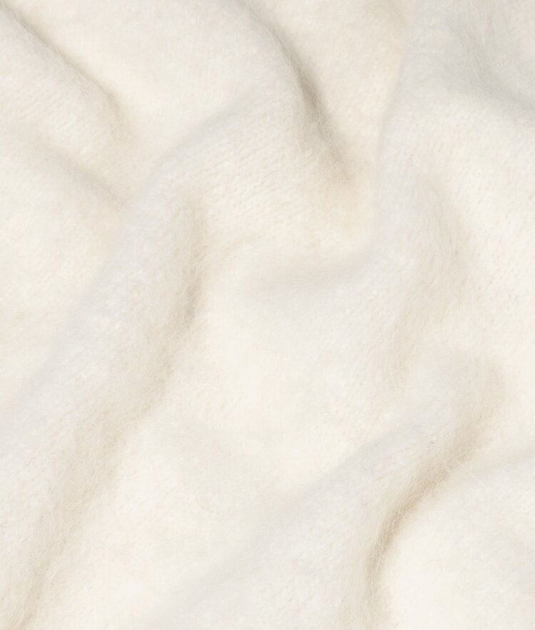 Ballon hairy knit top ecru 10Days