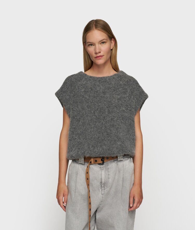 Ballon hairy knit top antra melee 10Days