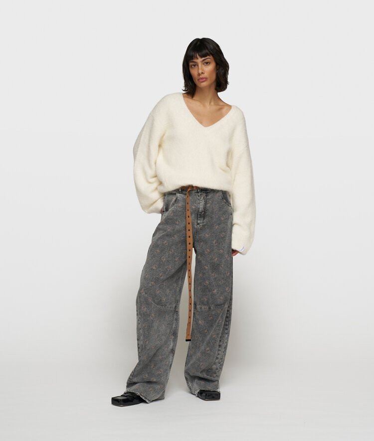 Western pants monogram black 10Days