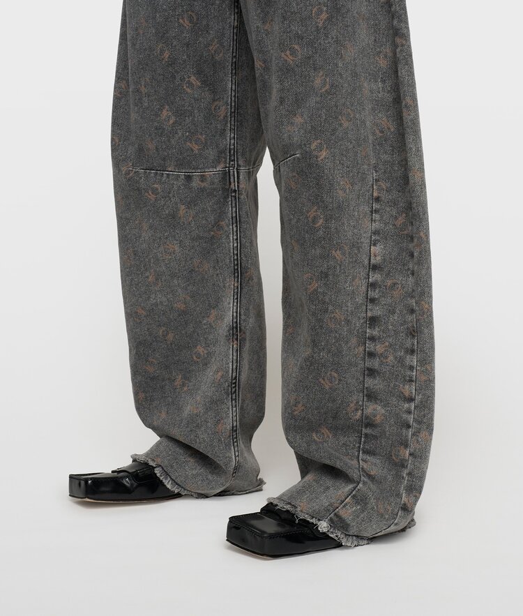 Western pants monogram black 10Days