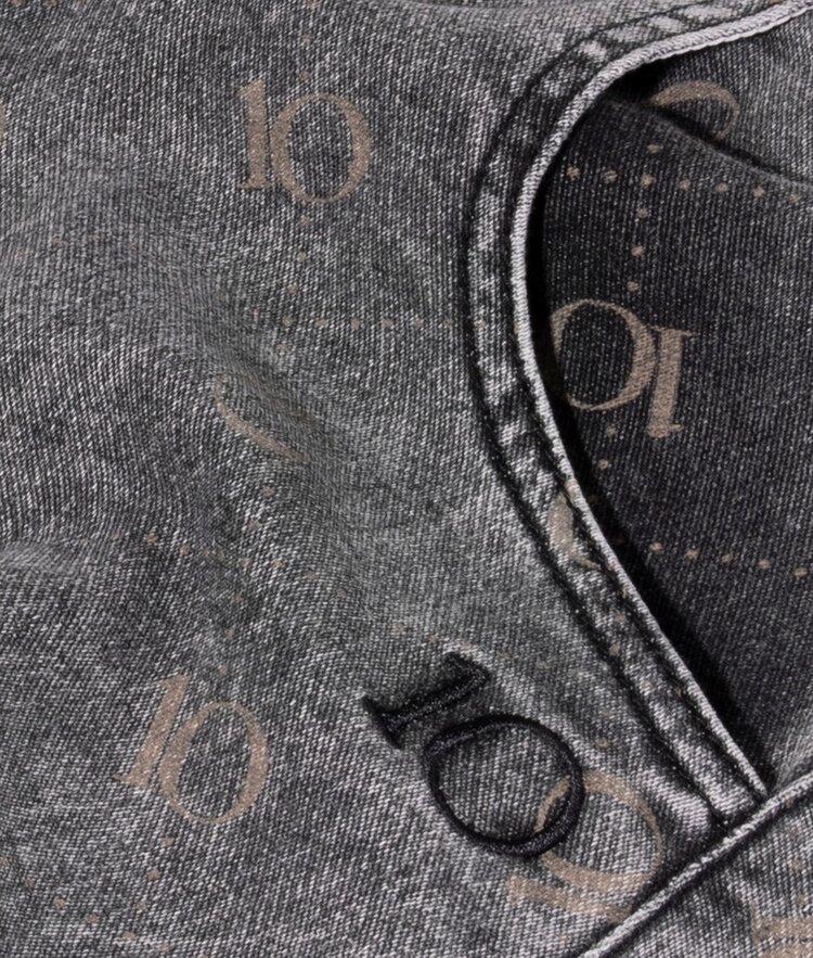 Western pants monogram black 10Days