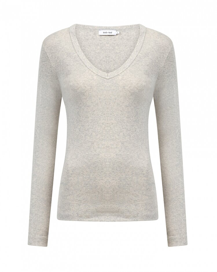 Fira top light grey Knit-ted