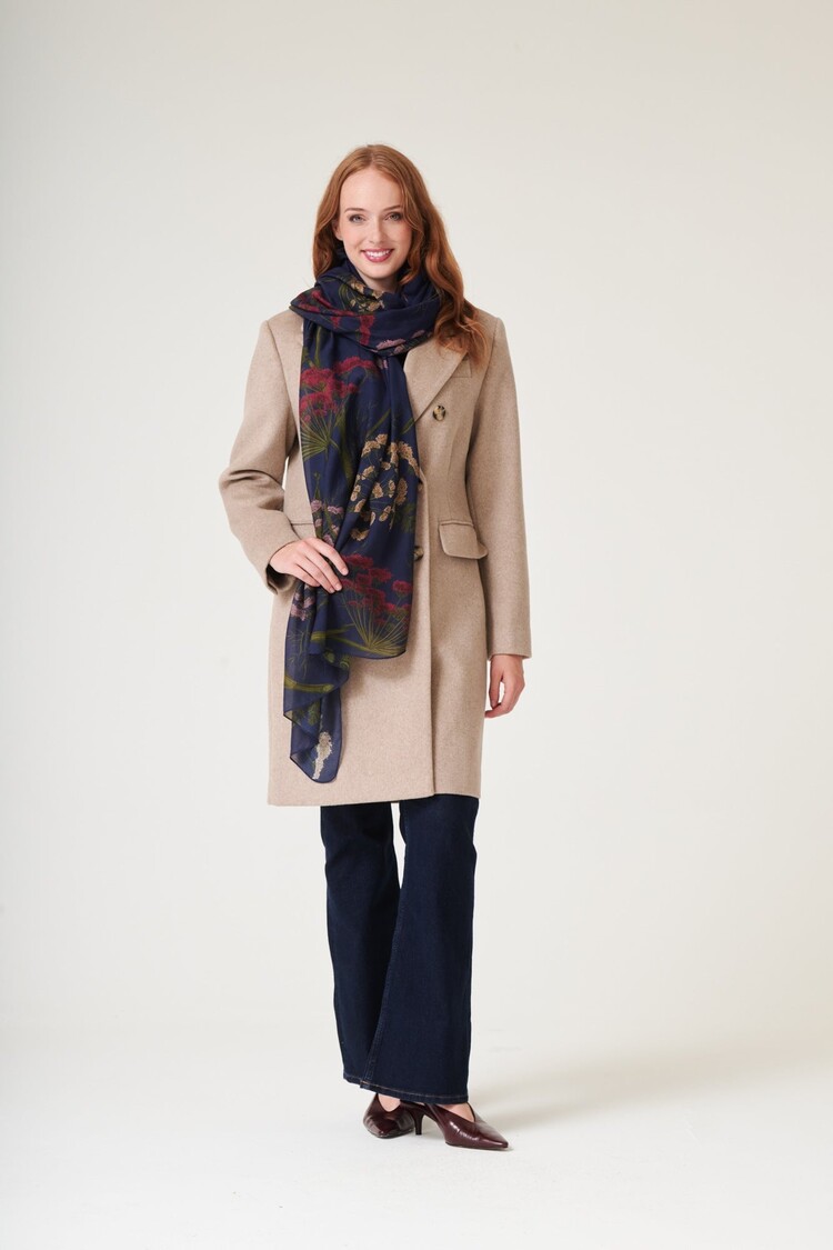 Scarf Parsley Seed Navy One Hundred Stars