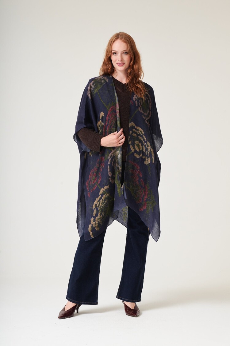 One Hundred Stars Wool Throwover Parsley Seed Navy One Hundred Stars