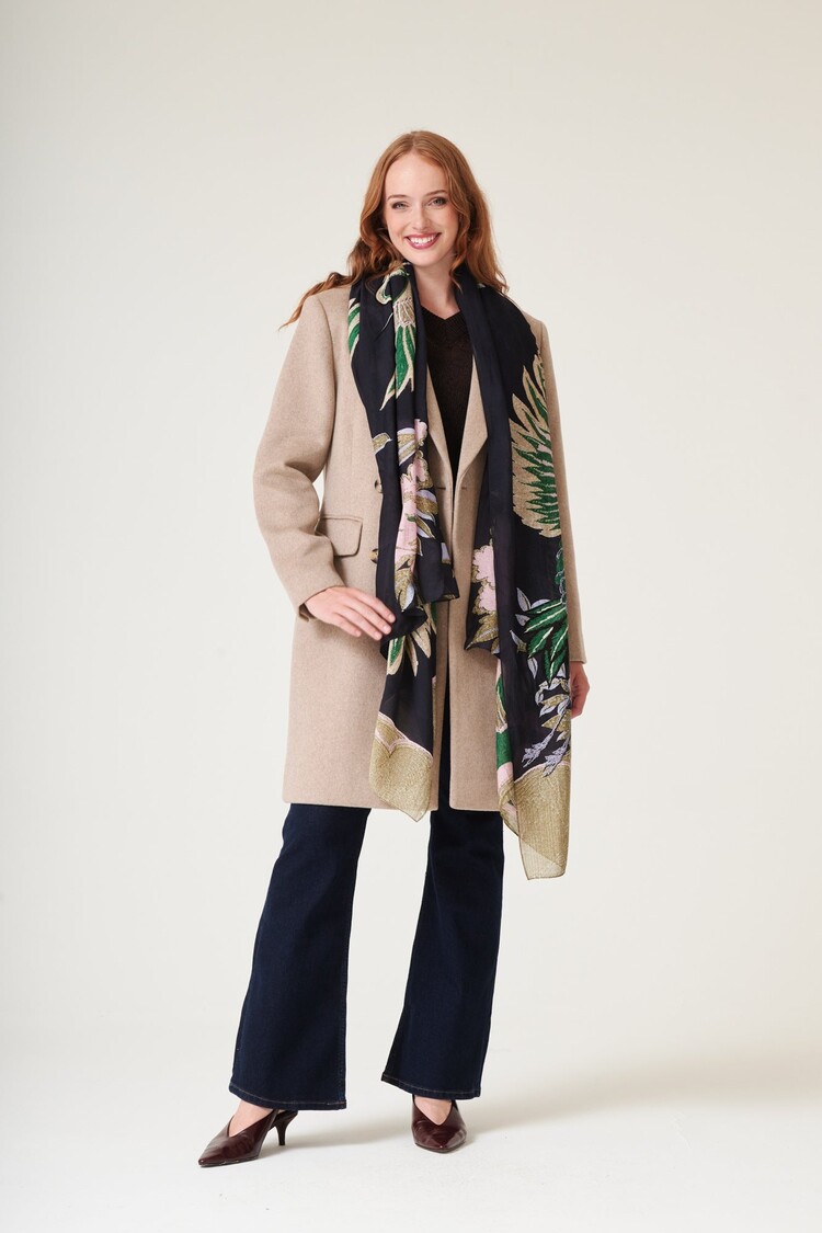 One Hundred Stars Scarf Crane Emerald One Hundred Stars