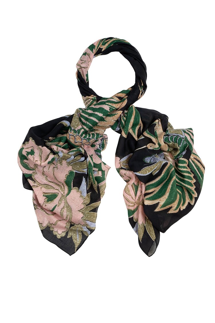 One Hundred Stars Scarf Crane Emerald One Hundred Stars