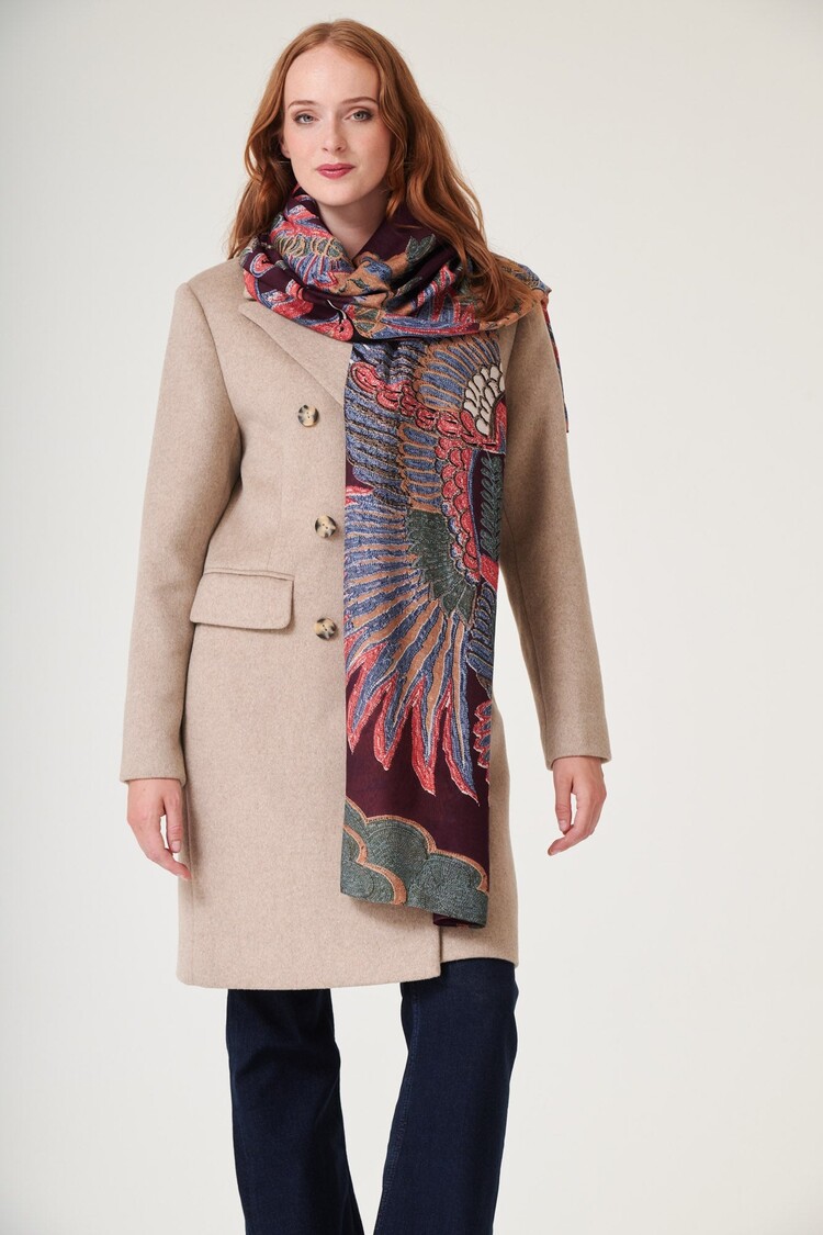 One Hundred Stars Scarf Crane Plum One Hundred Stars