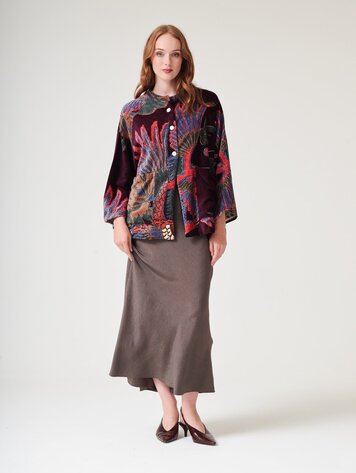 One Hundred Stars Velvet Jacket Crane Plum
