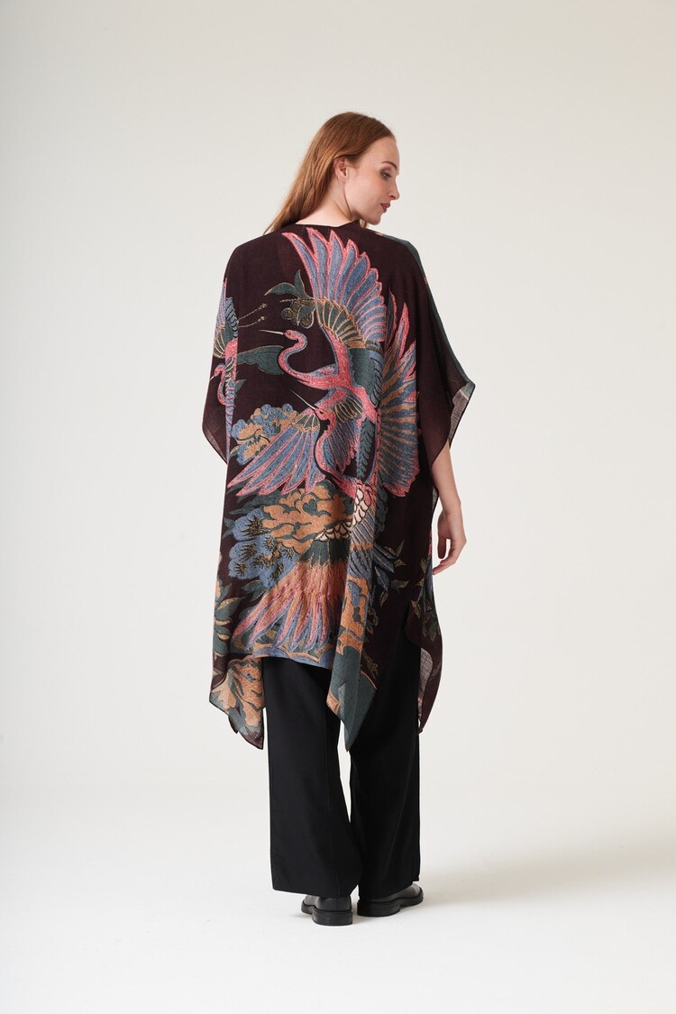 One Hundred Stars Wool Throwover Crane Plum One Hundred Stars