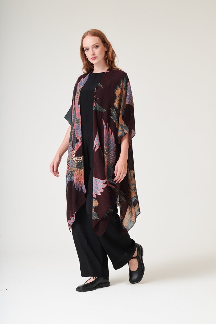 One Hundred Stars Wool Throwover Crane Plum One Hundred Stars