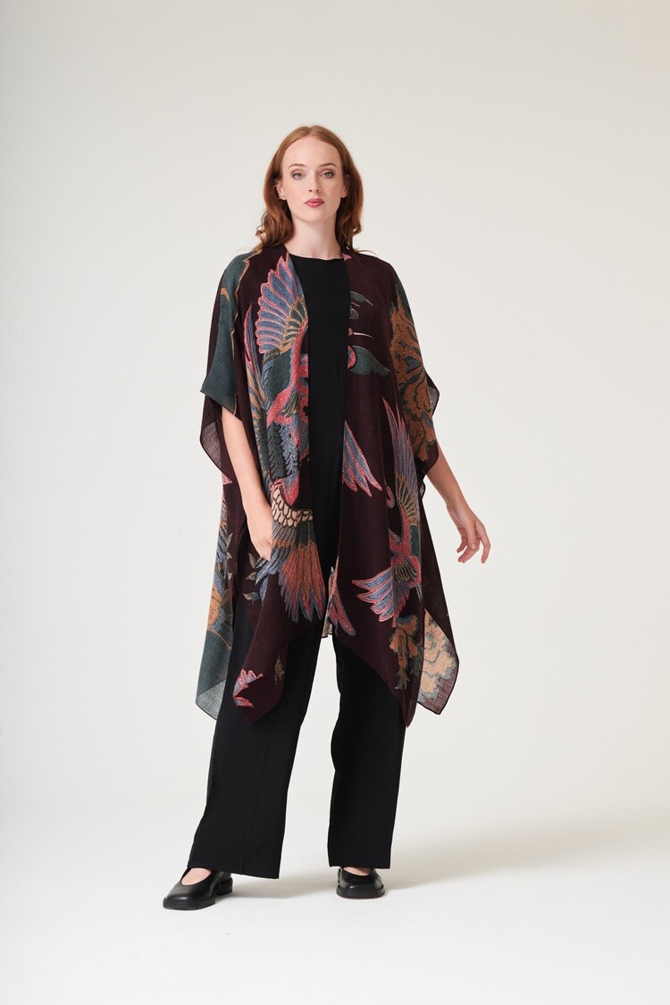 One Hundred Stars Wool Throwover Crane Plum One Hundred Stars