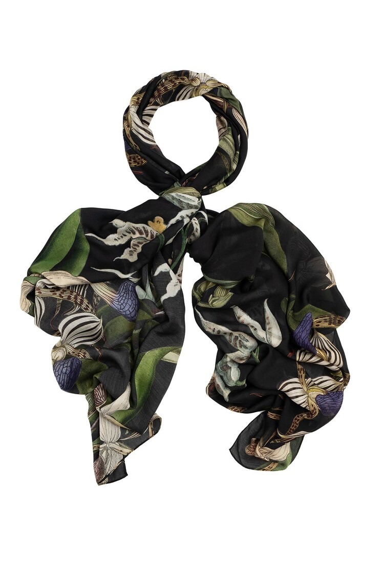 One Hundred Stars Scarf Orchid Black One Hundred Stars