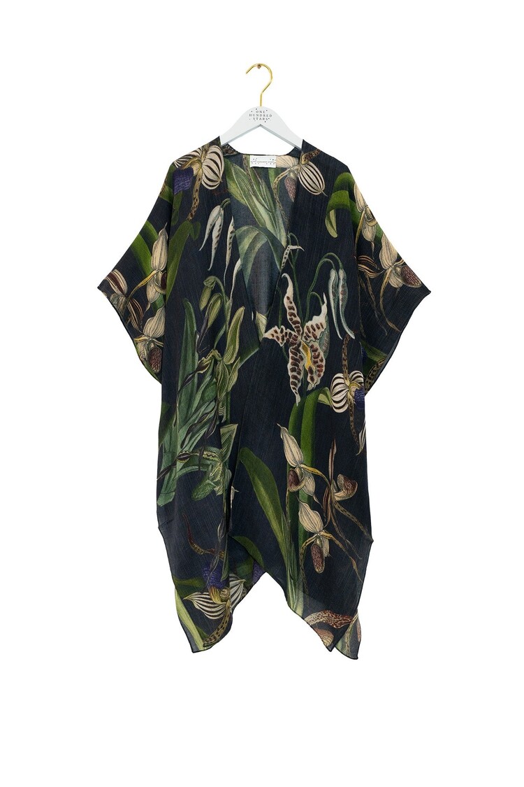 One Hundred Stars Wool Throwover Orchid Black One Hundred Stars