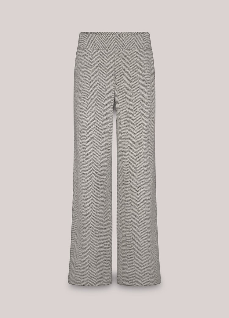 Summum Woman Wide leg herringbone pants mist Summum Woman