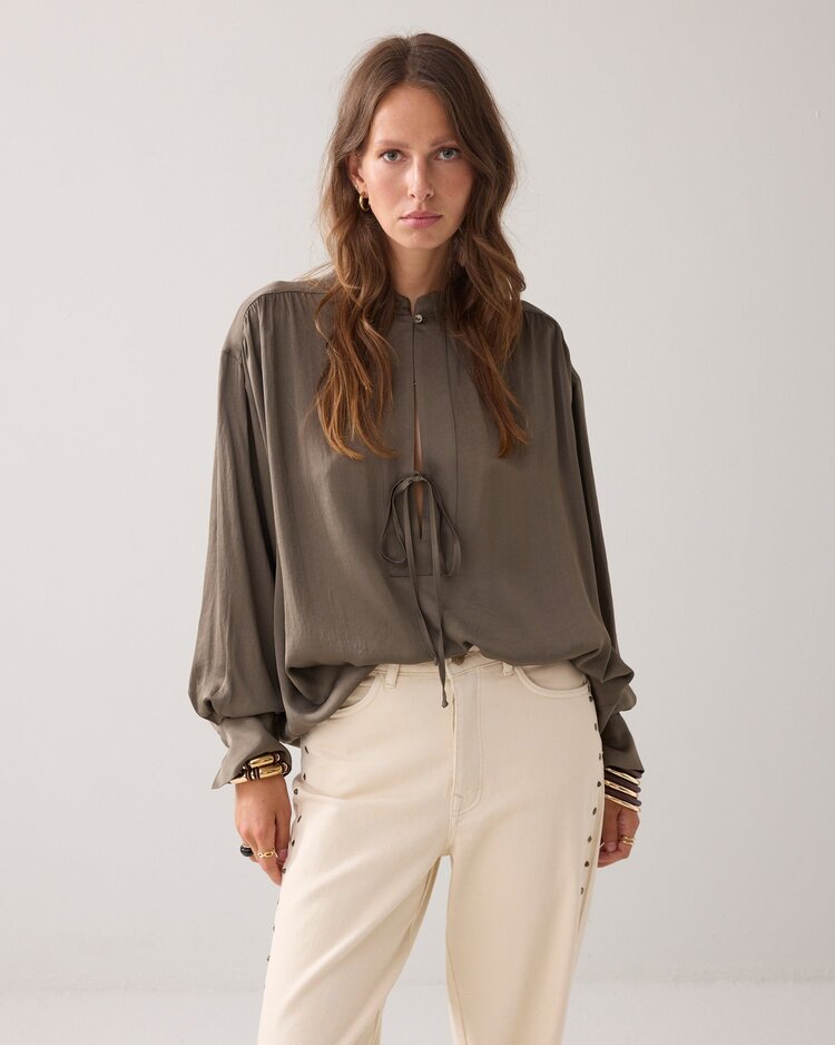 Top bow silky touch dark camo Summum Woman