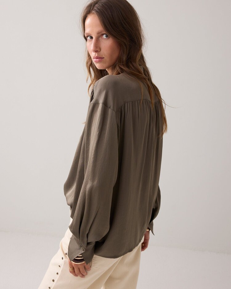 Top bow silky touch dark camo Summum Woman