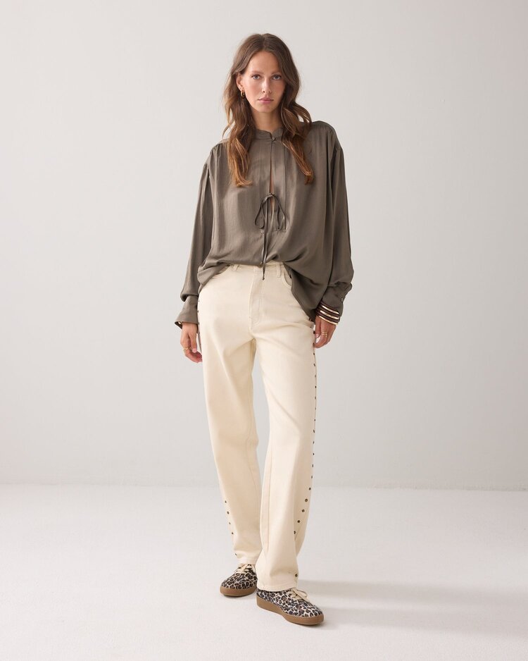 Top bow silky touch dark camo Summum Woman