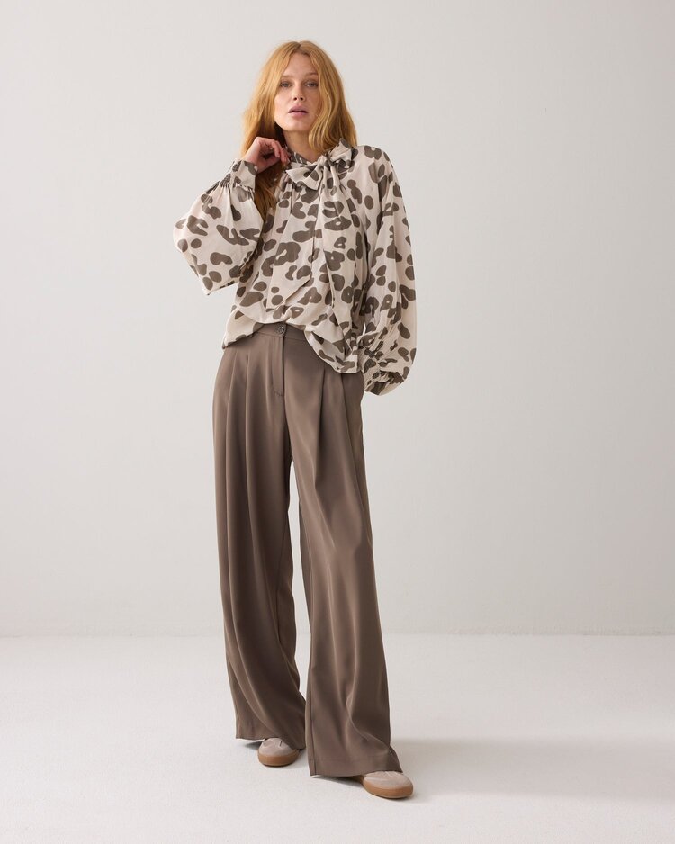 Trousers fluid dark camo Summum Woman