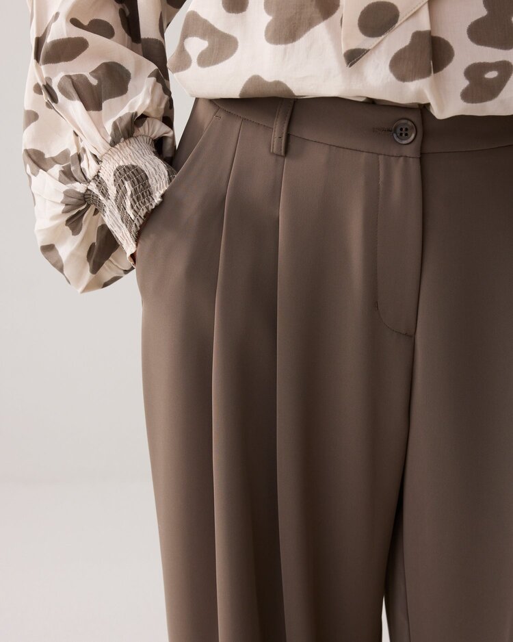Trousers fluid dark camo Summum Woman