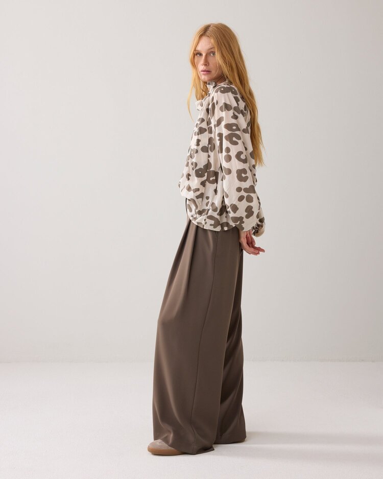 Trousers fluid dark camo Summum Woman