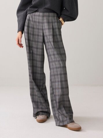 Trousers check black