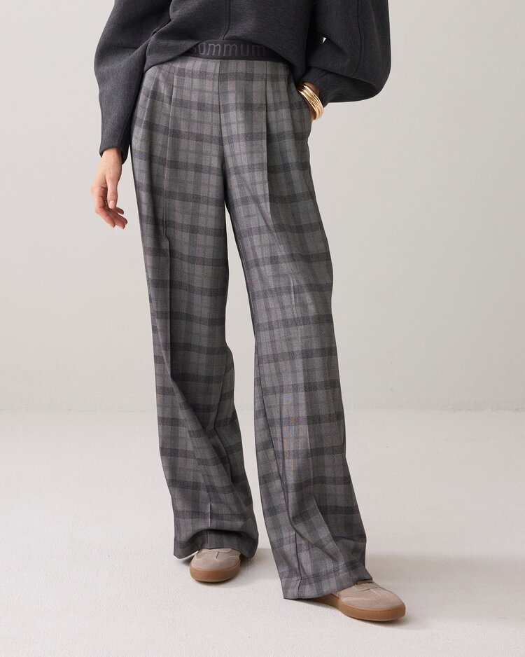 Summum Woman Trousers check black Summum Woman