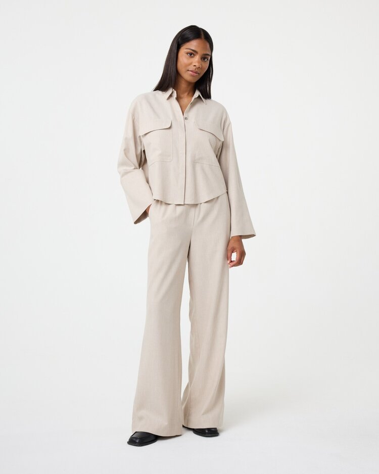 Knit-ted Cara blouse sand Knit-ted