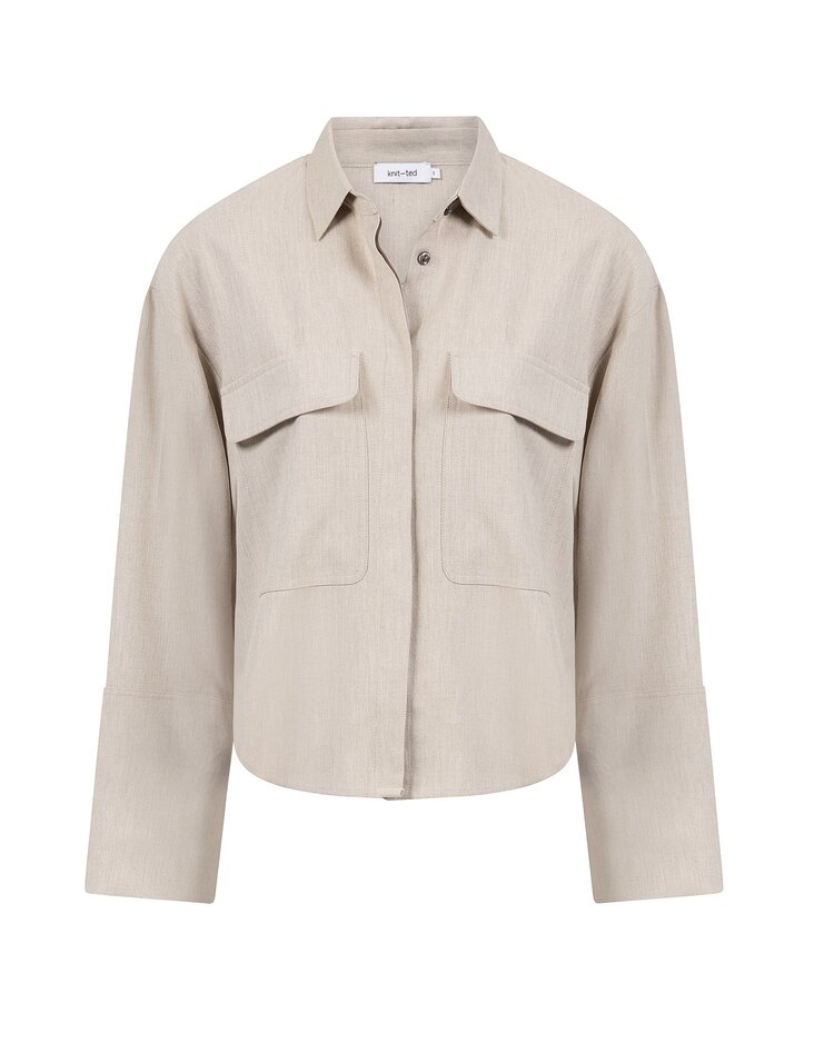 Knit-ted Cara blouse sand Knit-ted