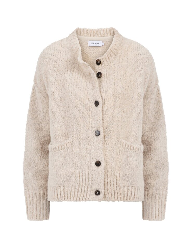 Knit-ted Billy cardigan creme Knit-ted