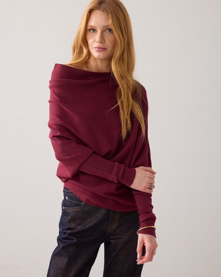 Summum Woman Sweater viscose blend knit merlot Summum Woman