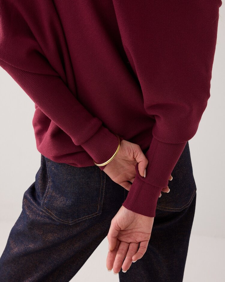 Summum Woman Sweater viscose blend knit merlot Summum Woman