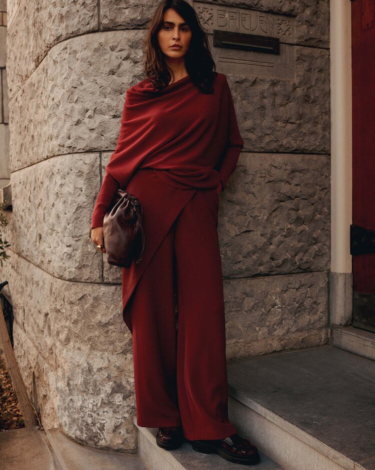 Summum Woman Sweater viscose blend knit merlot Summum Woman