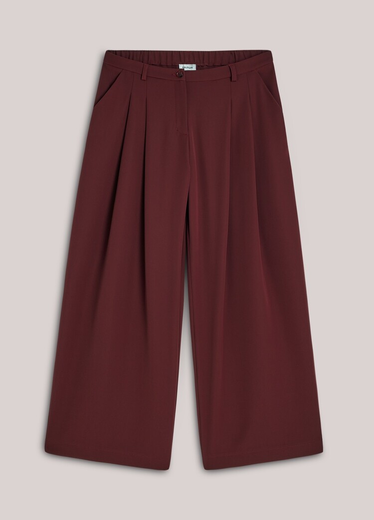 Summum Woman Trousers wide fluid merlot Summum Woman