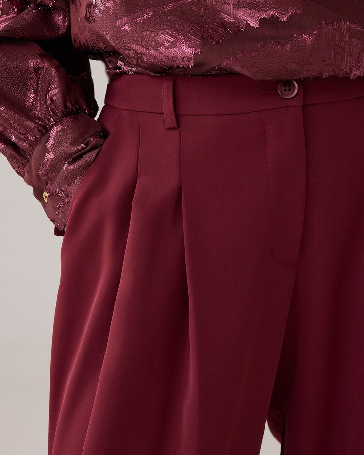Summum Woman Trousers wide fluid merlot Summum Woman