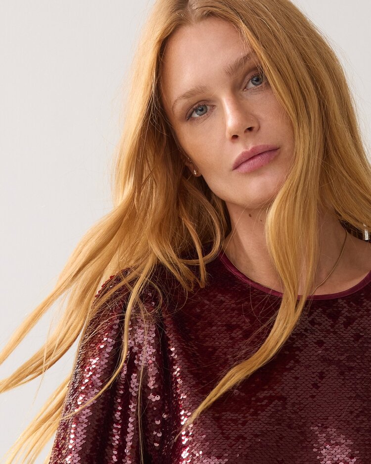 Summum Woman Top sequins merlot Summum Woman