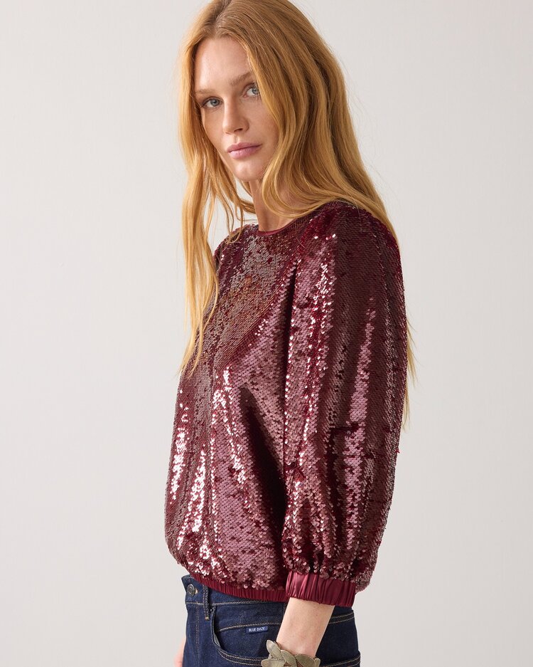 Summum Woman Top sequins merlot Summum Woman