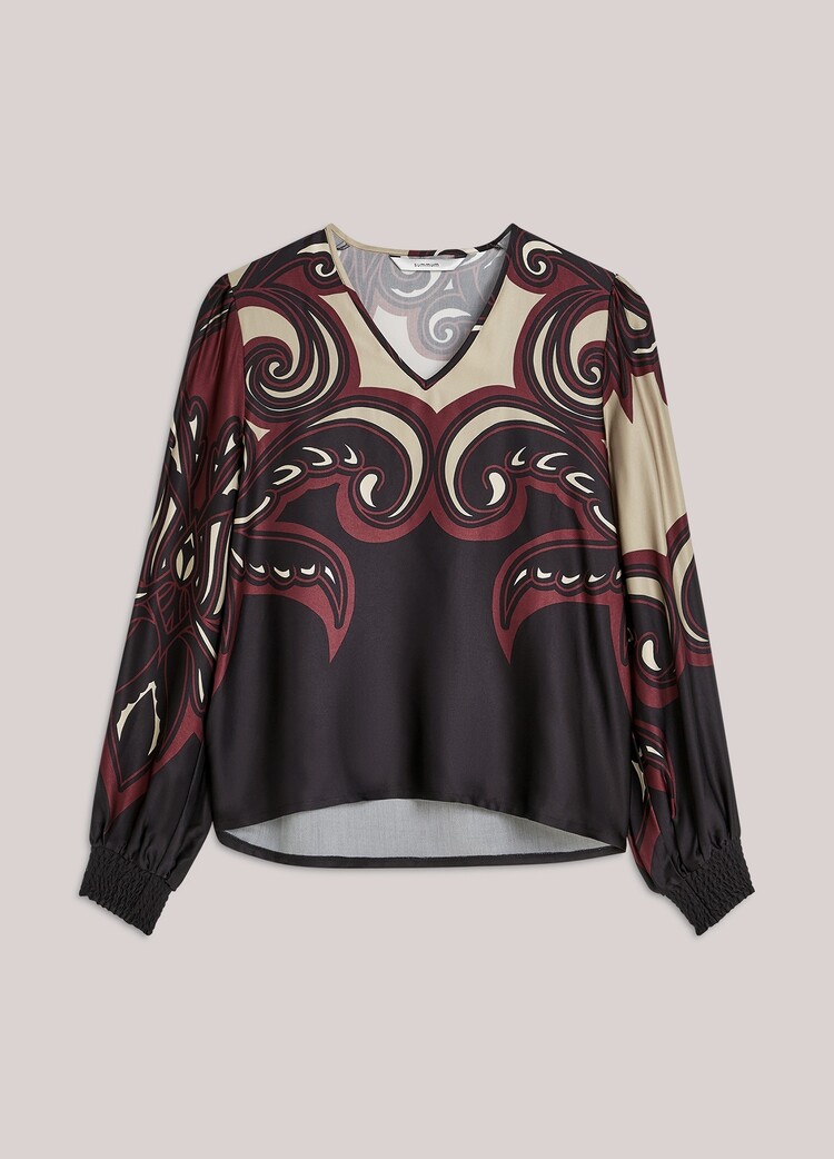 Summum Woman Top v neck ornament print multicolour Summum Woman