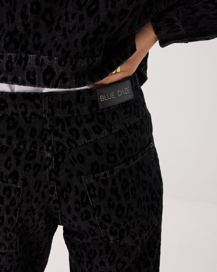 Summum Woman Jeans tapered black denim leopard Summum Woman