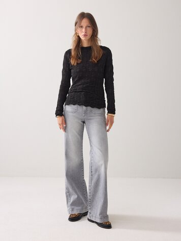 Summum Woman Top spiderweb mesh black