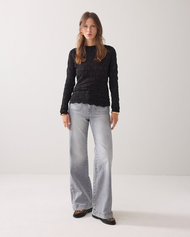 Summum Woman Top spiderweb mesh black Summum Woman