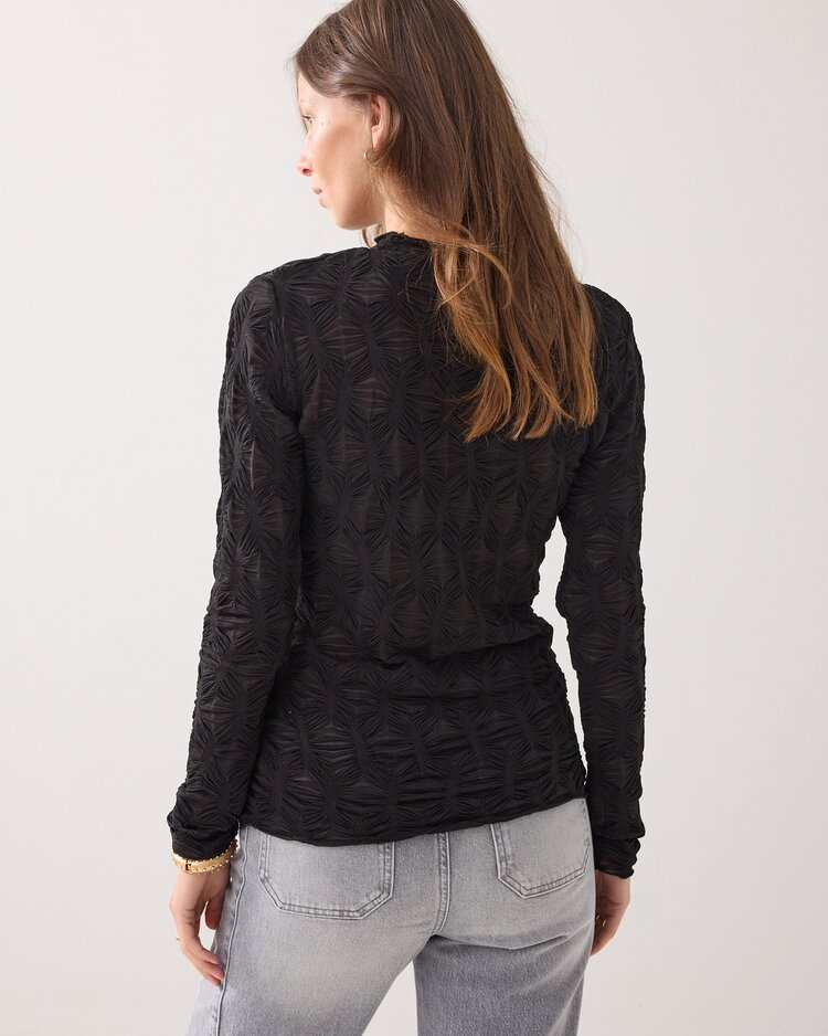 Summum Woman Top spiderweb mesh black Summum Woman