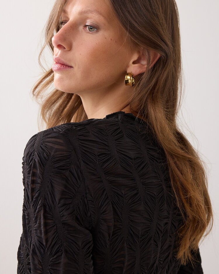 Summum Woman Top spiderweb mesh black Summum Woman