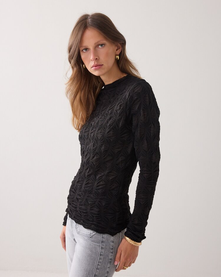 Summum Woman Top spiderweb mesh black Summum Woman