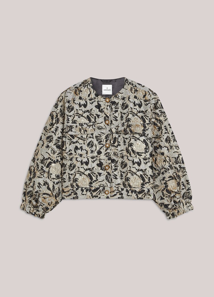 Summum Woman Jacket bomber jacquard black Summum Woman