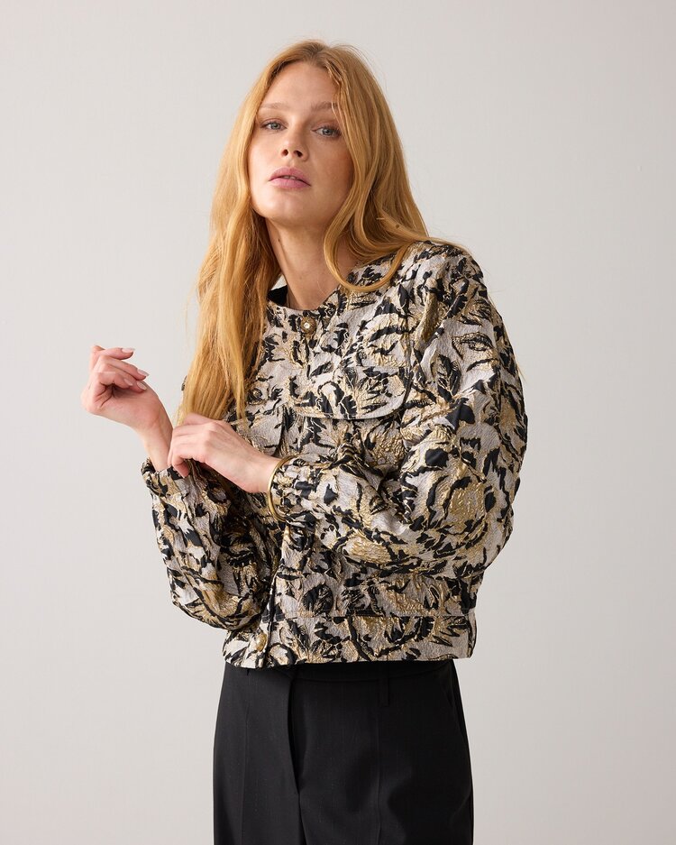 Summum Woman Jacket bomber jacquard black Summum Woman