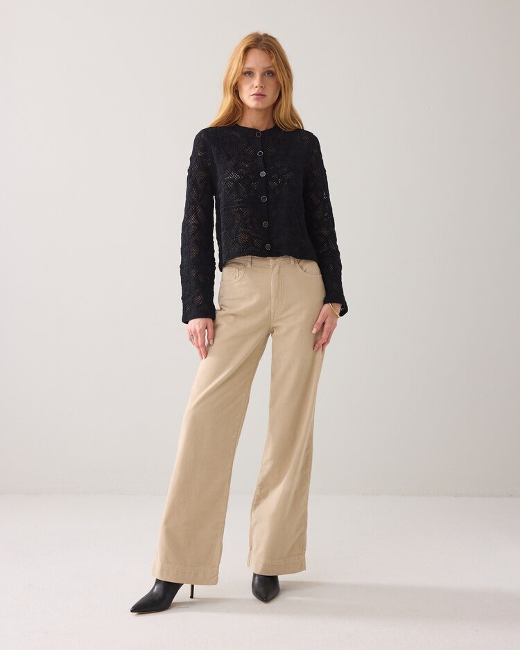 Summum Woman Cardigan macrame knit black Summum Woman