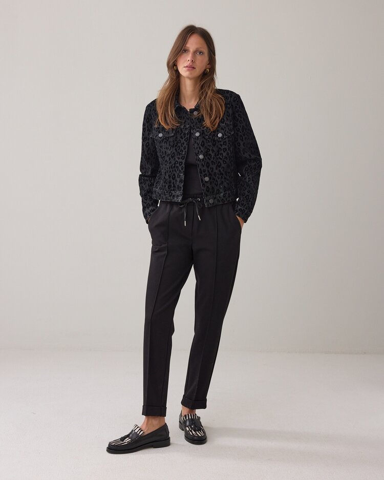 Summum Woman Trousers fitted punto milano black Summum Woman