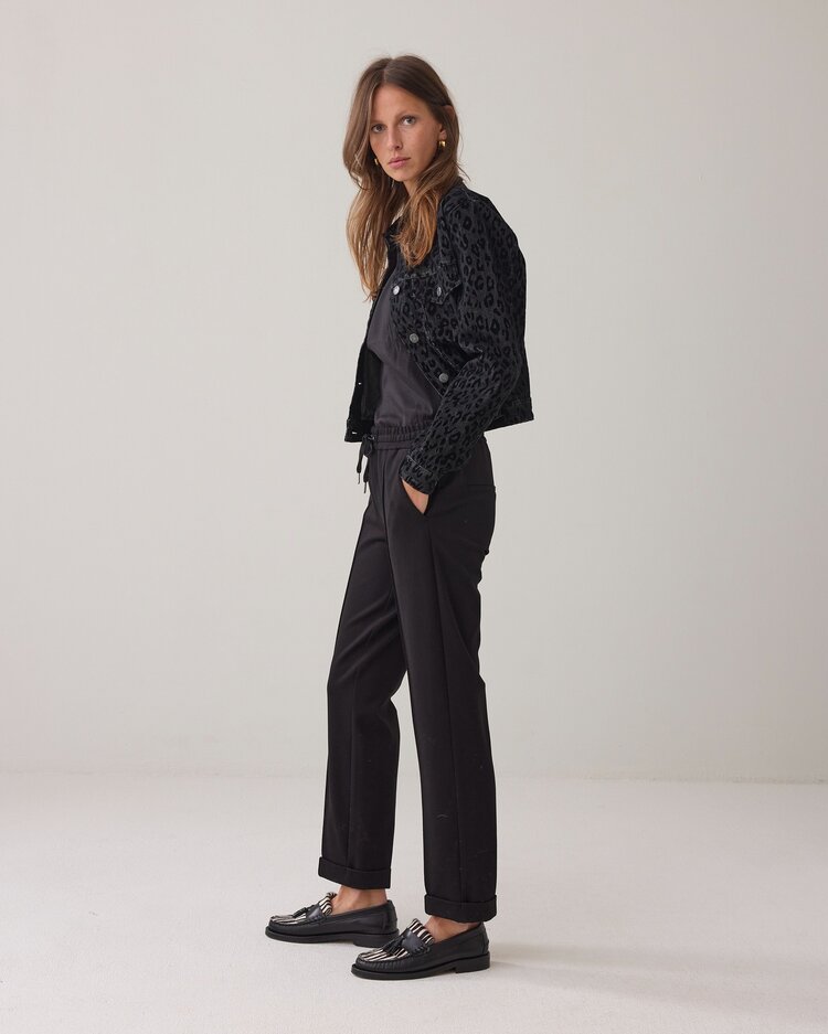 Summum Woman Trousers fitted punto milano black Summum Woman