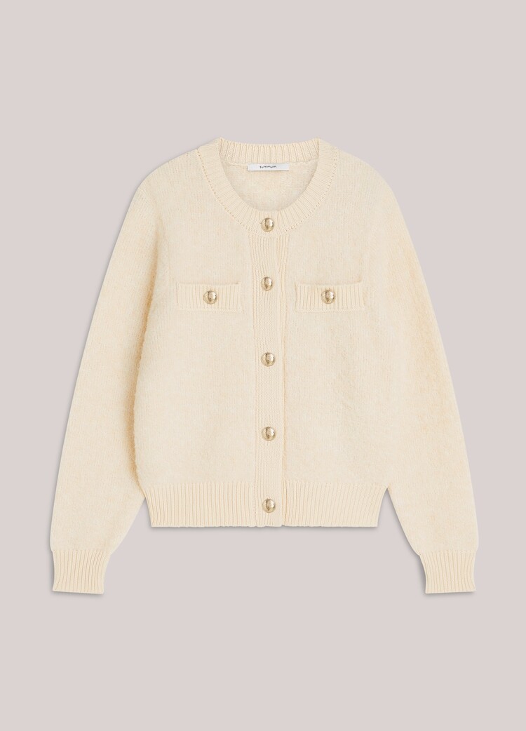 Summum Woman Cardigan boucle knit ivory Summum Woman
