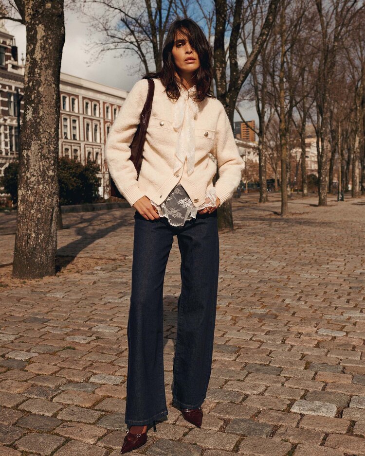 Summum Woman Cardigan boucle knit ivory Summum Woman